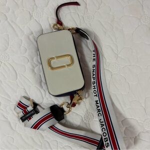 Marc Jacobs Cream Crossbody with Gold Detail